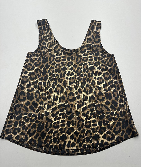 Шелковая базовая майка удлиненная Тигровый L Харьков - изображение 4