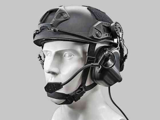 Тактичні активні навушники Earmor M32Н з кріпленням і гарнітурою під шолом Чорний Вінниця