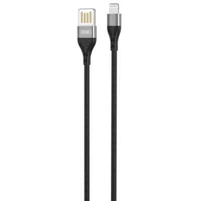 Дата кабель USB 2.0 AM to Lightning 1.0m 2.4A double-side grey XO (NB188-L-1-GR) Винница