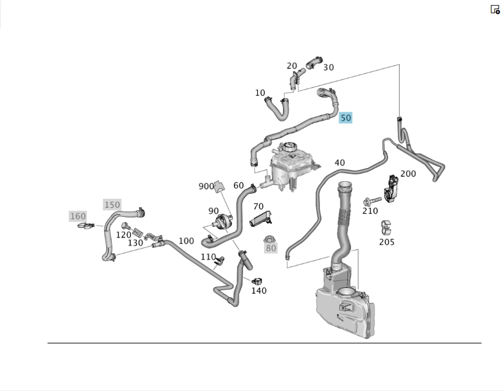 Mercedes-Benz  A1668300696 Шланг ОЖ бачок - радіатор грубки ML W166 GL X166 ML/GLE W166 GLE Coupe C292 GL/GLS X166 Одесса - изображение 2