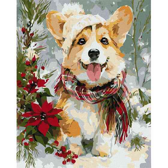 Картина за номерами "Щасливий песик" ©art_selena_ua KHO6855, 40х50 см Вінниця