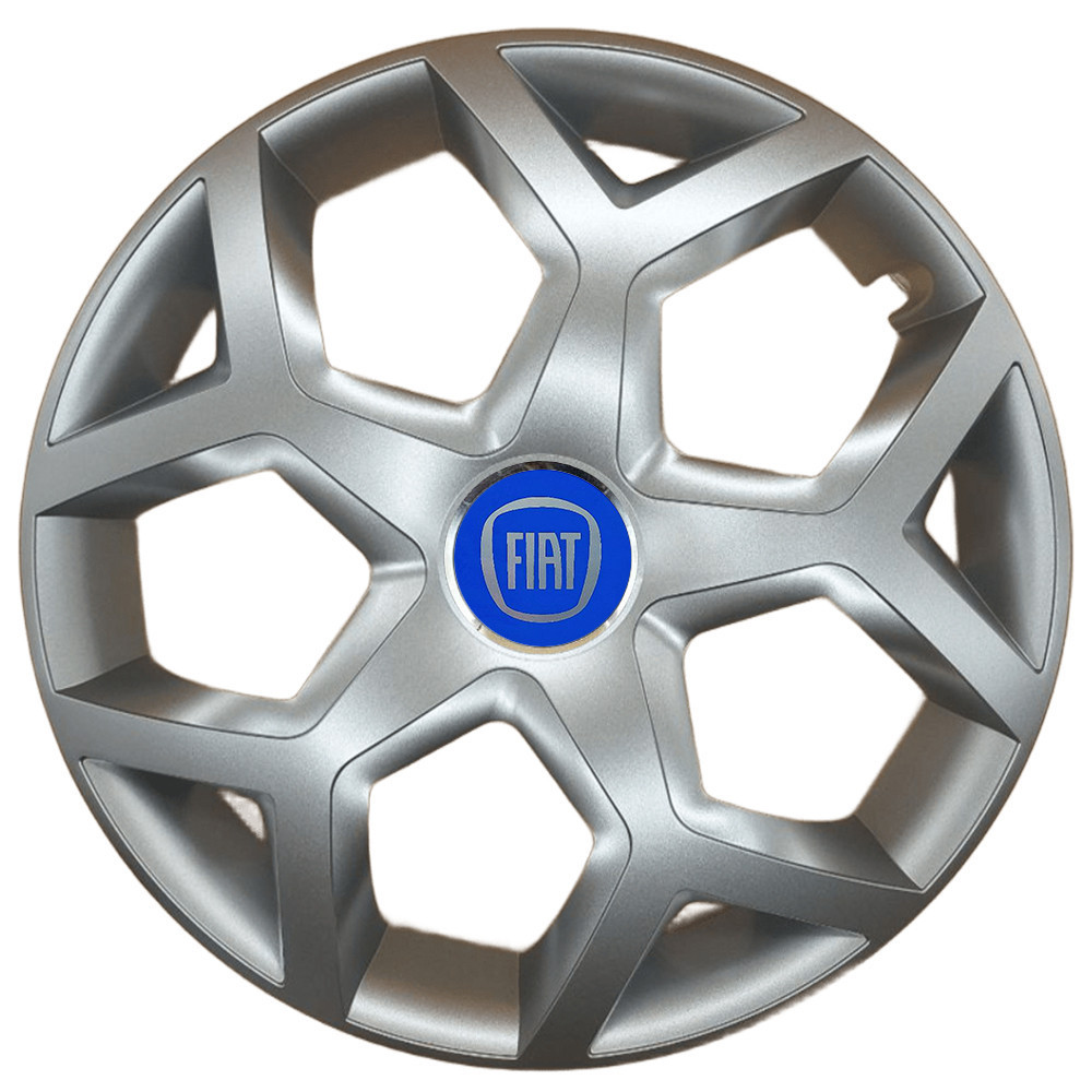 Автомобильные модельные колпаки R16 Fiat (синий) 435 4шт, SJS, серебристые Винница - изображение 1
