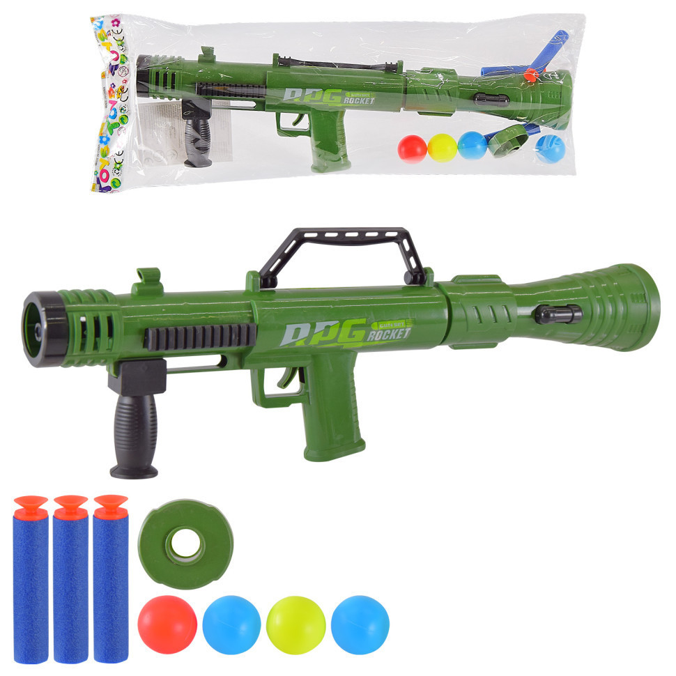 УЦІНКА! Дитяча Помпова зброя 6688-25-UC поролонові кулі+4 кулі, пакет Вінниця - фото 2