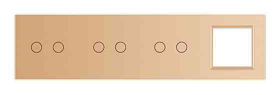 LIVOLO Рамка 4-постова для трьох 2-сенсорних вимикачів і розетки (2-2-2-0) LIVOLO, загартоване Коломыя