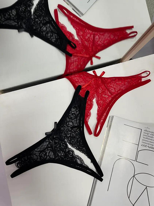 Трусики з доступом (One Size) Червоного кольору Київ - фото 1