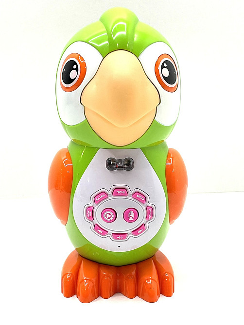 Музична іграшка Limo Toy Балакуче звірятко Попуга з сенсором і підсвічуванням Зелений (FT 0041) Чернігів - фото 1