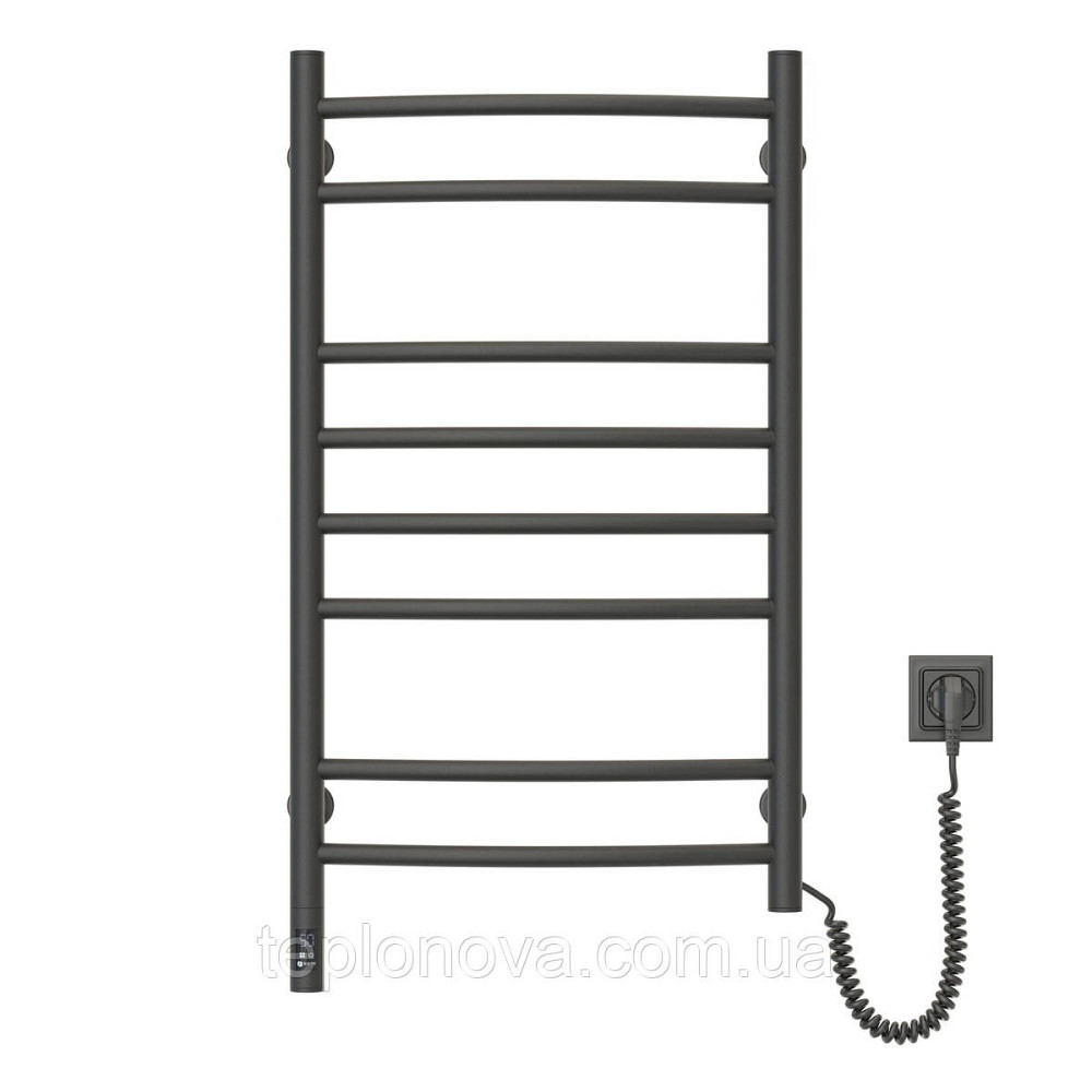 Сушарка для рушників Камелія 480х800 Sensor права з таймером, чорний муар Чернівці - фото 1