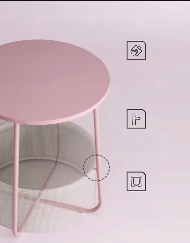 Журнальний столик Leobert Sharp з кошиком рожевий Киев - изображение 6