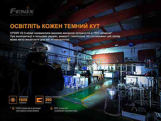 Ліхтар налобний Fenix HP25R V2.0 Киев