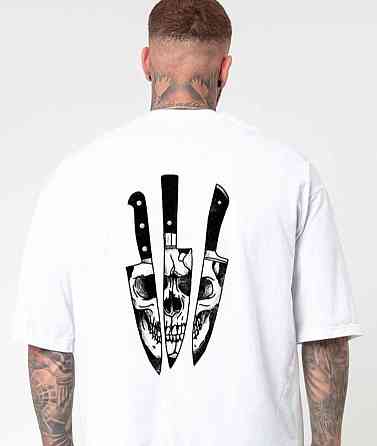 Футболка мужская с принтом  48 Белая 2664092942 Днепр