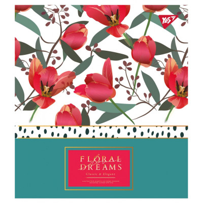 Тетрадь Yes А5 Floral Dreams 18 листов клетка (765182) Винница - изображение 1
