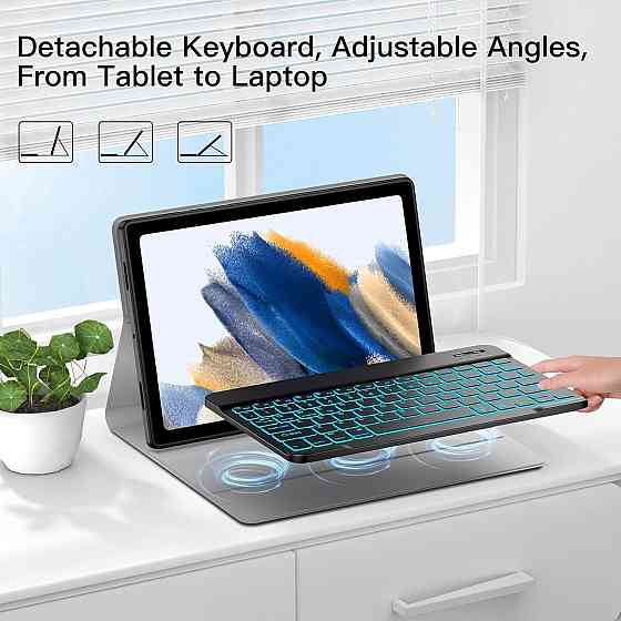 Чехол книжка Samsung Tab A8 X200 X205 Клавиатура с подсветкой Одесса
