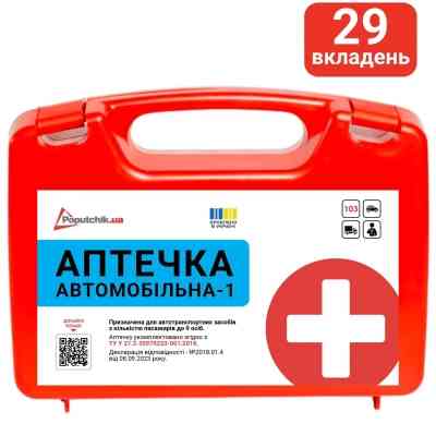 Автомобільна аптечка Poputchik 02-021-П Вінниця