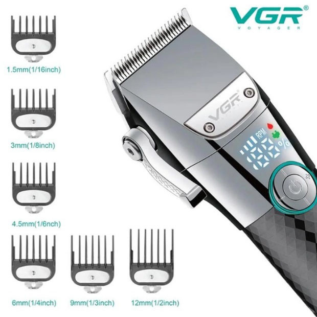 Електрична машинка для стрижки побутова VGR V-682, Профі машинка для стрижки волосся JK-41 Львів - фото 19