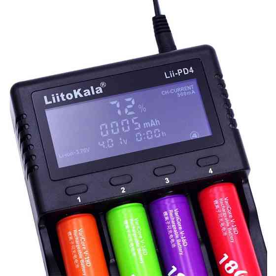 Зарядний пристрій Liitokala Lii-PD4+car EU charger Киев