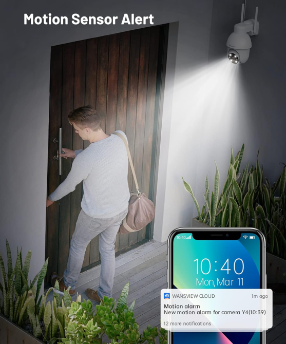 Купольная Беспроводная Wi-Fi камера видеонаблюдения Galyou Y4 2K для улицы Киев - изображение 7