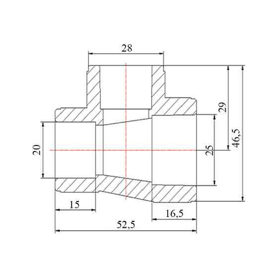 Тройник PPR Blue Ocean 25х20х20 Київ