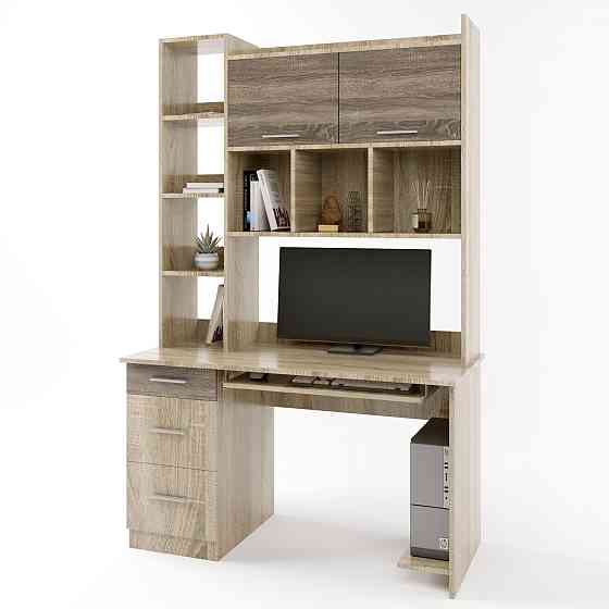 Компьютерный стол с полками Эверест Школьник-6 сонома + трюфель (DTM-2150) Львов