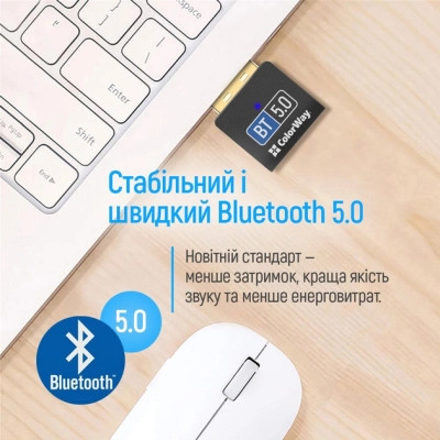 Bluetooth-адаптер ColorWay Bluetooth BT 5.0 (CW-AD-BT50) Вінниця - фото 3