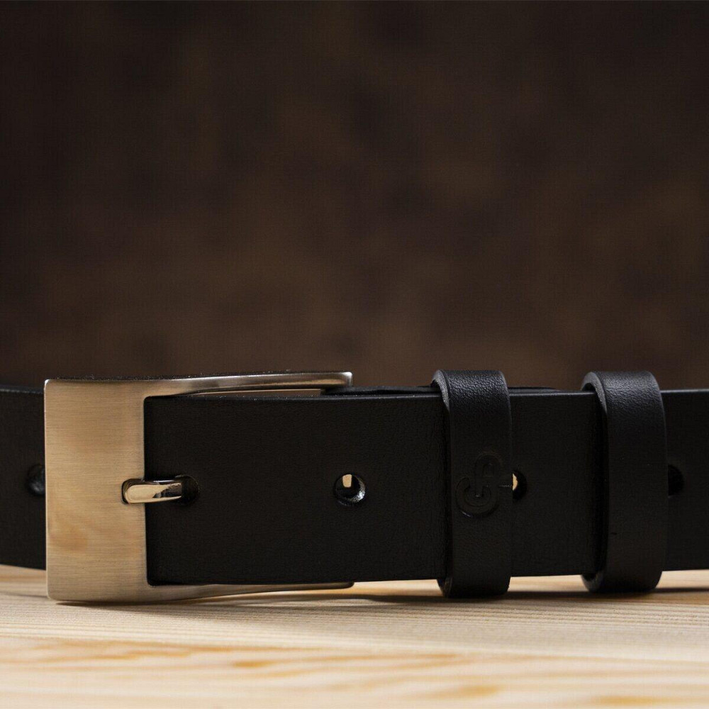 Ремінь чоловічий GRANDE PELLE 11032 Чорний Київ - фото 10