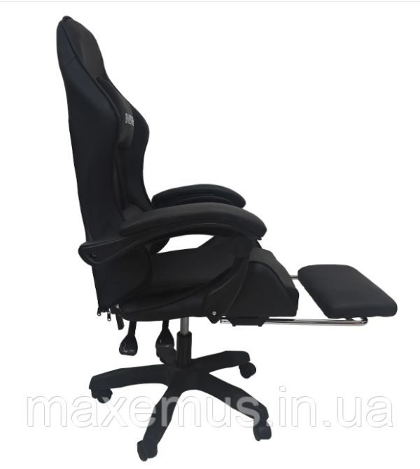 Кресло с регулировкой спинки В 945 с подставкой для ног кресло для геймера компьютерное черное Мостиска - изображение 11