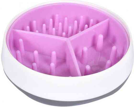 Миска для собак AnimAll 0235 2в1 для медленного кормления PS8018 600 мл Светло-фиолетовая Винница