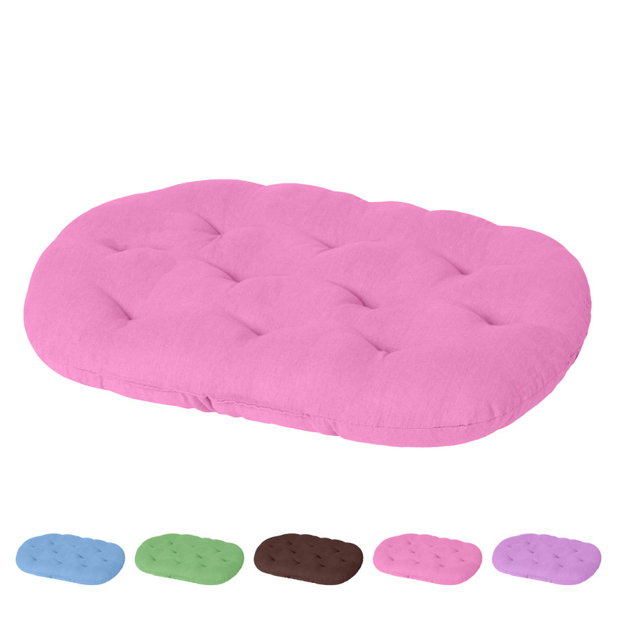 Підстилка овальна для тварин Теремок, L, Ш 65 см, Д 75 см, В 7 см рожевий Коломия - фото 1