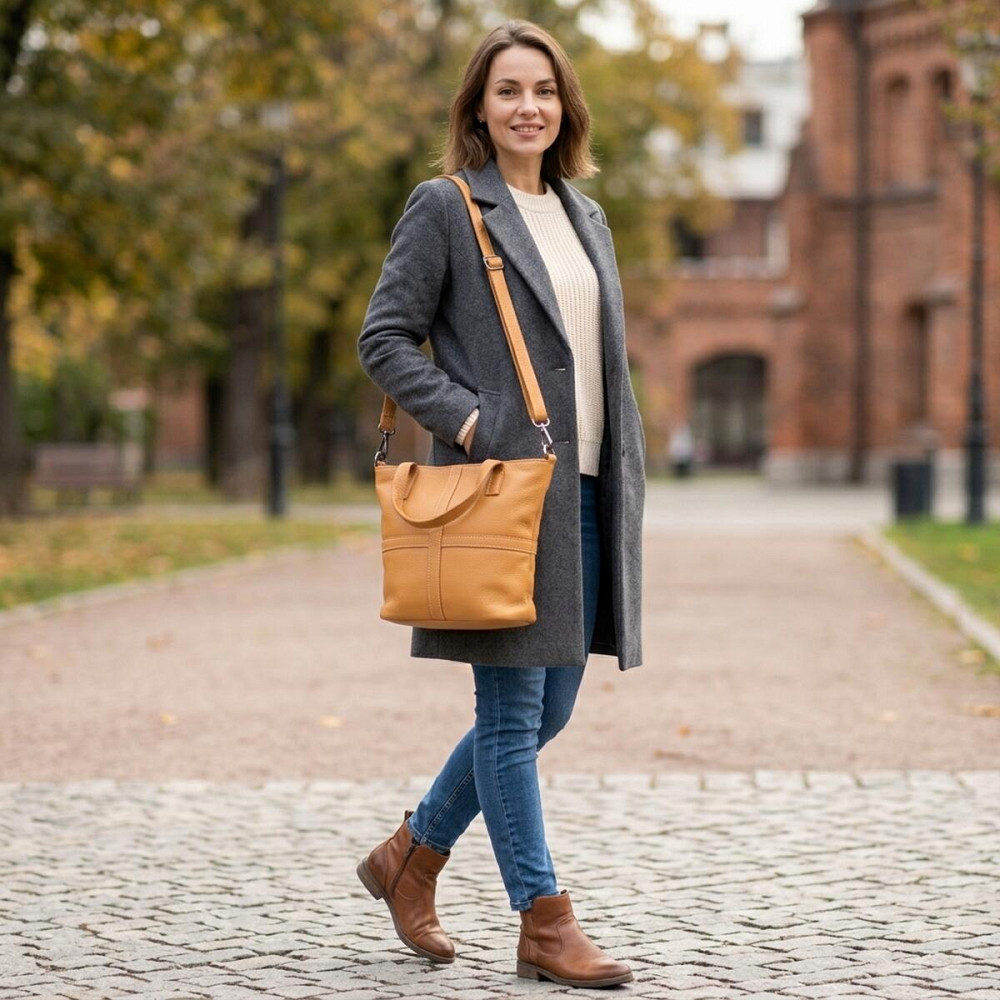 Женская сумка из натуральной кожи Vintage 22994 Рыжий Киев - изображение 12