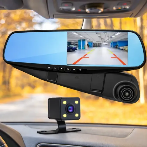 Автомобильный зеркало регистратор Blaсkbox AK47 видеорегистратор с камерой заднего вида и Full HD съемкой Коломыя