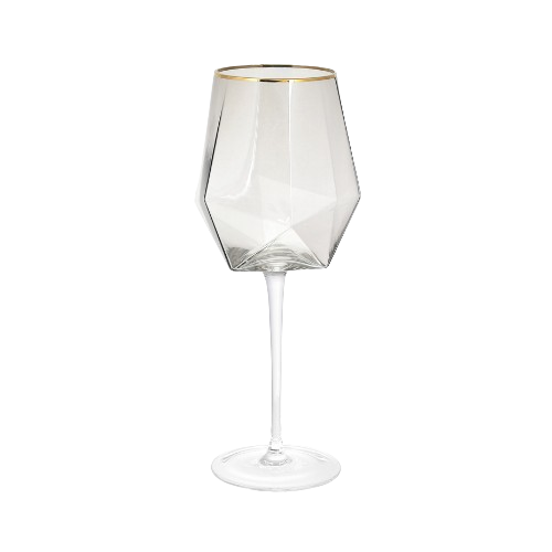 Келих Clio із золотим кантом 670мл для червоного вина димчастий сірий 579-221 БОНА ДИ Житомир - фото 1