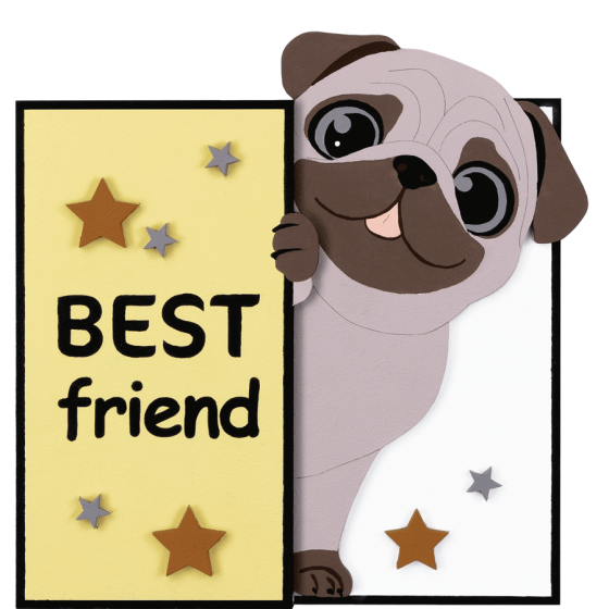 Набор картина 3D «Best Friend» МДФ основана 19х19см ROSA Talent Киев