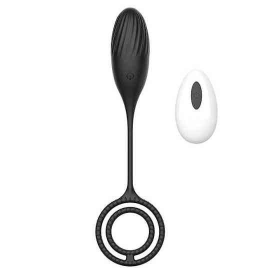 Вібратор Kinky 3 в 1: ерекційне кільце з масажером простати, вібратор для пар, віброяйце Вінниця