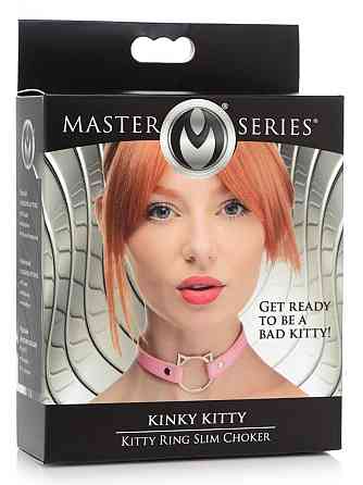 Чокер Master Series Kinky Kitty Ring Slim Choker - Pink Sex Aura Киев