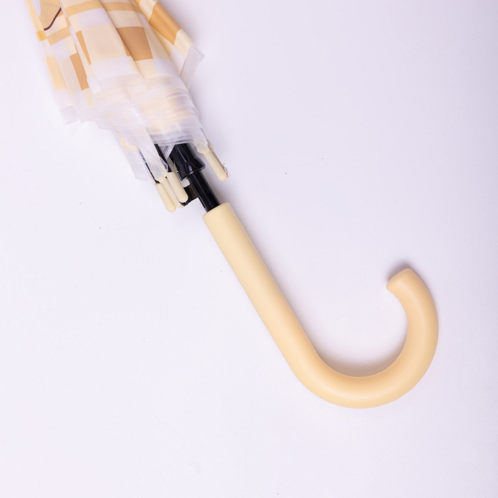 Класична дитяча парасолька-тростина напівавтомат з поліестеру міцна надійна 8 спиць діаметр 94 см Жовтий HP-23-11Y Коломыя - изображение 7