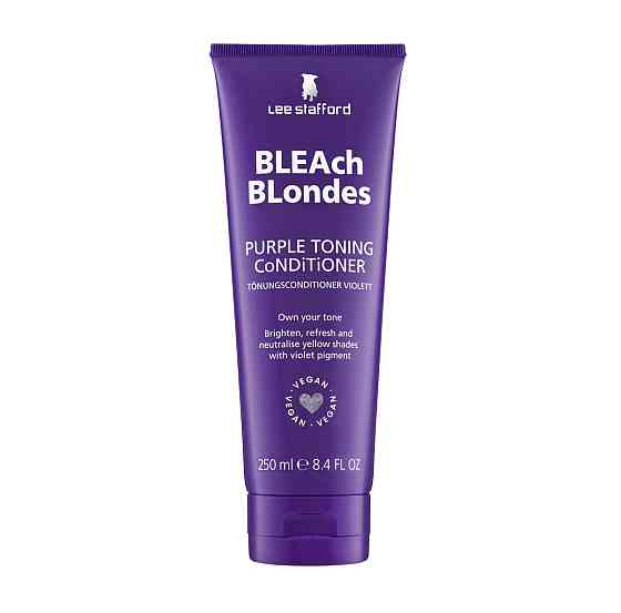 Тонирующий фиолетовый кондиционер для осветленных волос Bleach Blondes Purple Toning Conditioner Lee Stafford 250 мл Винница