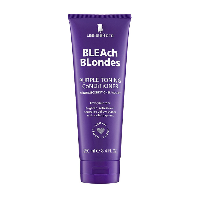 Тонирующий фиолетовый кондиционер для осветленных волос Bleach Blondes Purple Toning Conditioner Lee Stafford 250 мл Винница - изображение 1