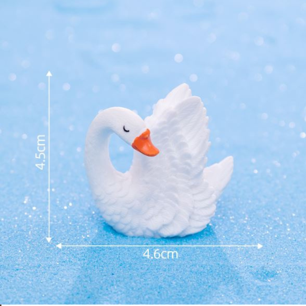 Фигурки Пара Белых Лебедей для флорариума, миниатюры, микроландшафта, мини-сада, творчества и поделок Одесса - изображение 2