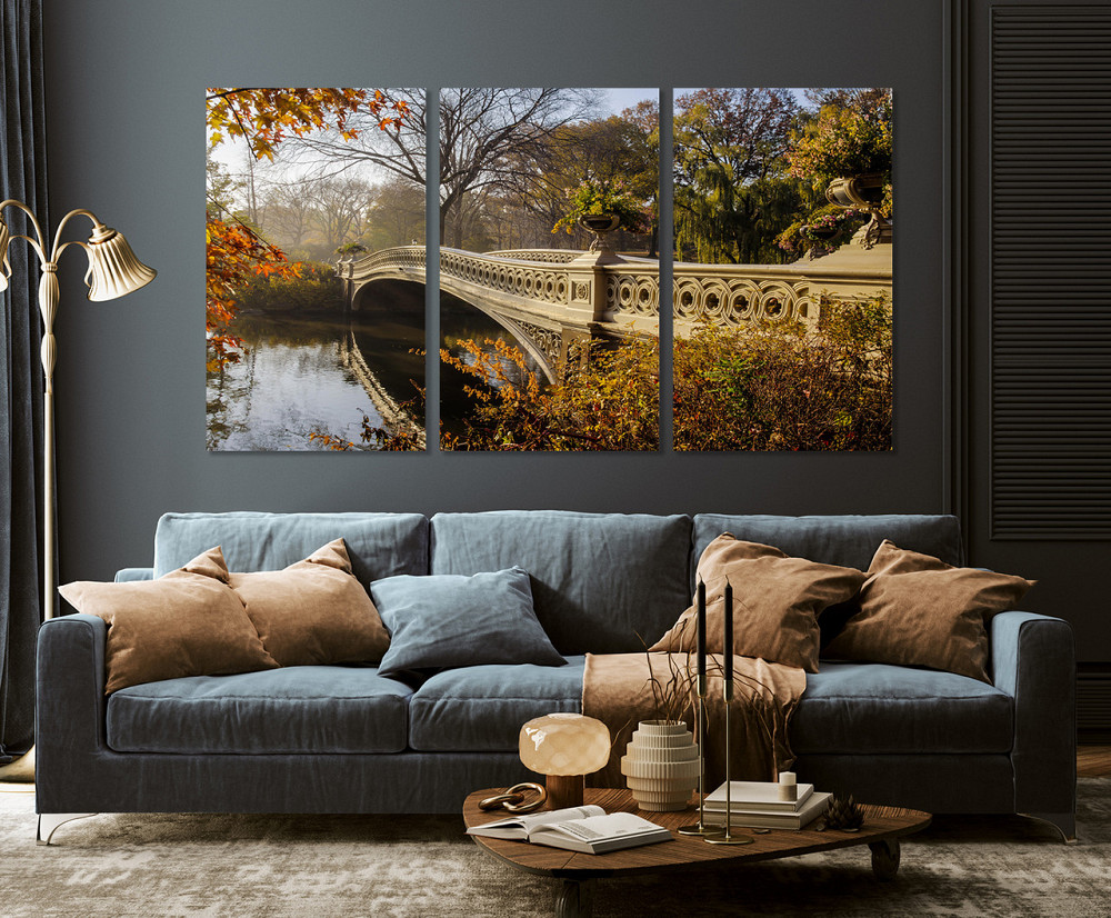 Модульна картина у вітальню/ спальню        Осінь       ART-052_3A 70х130 см Київ - фото 3