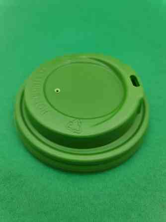 Кришка під стакан паперовий Ф90 (гар) зелена Маестро (50 шт) Харків