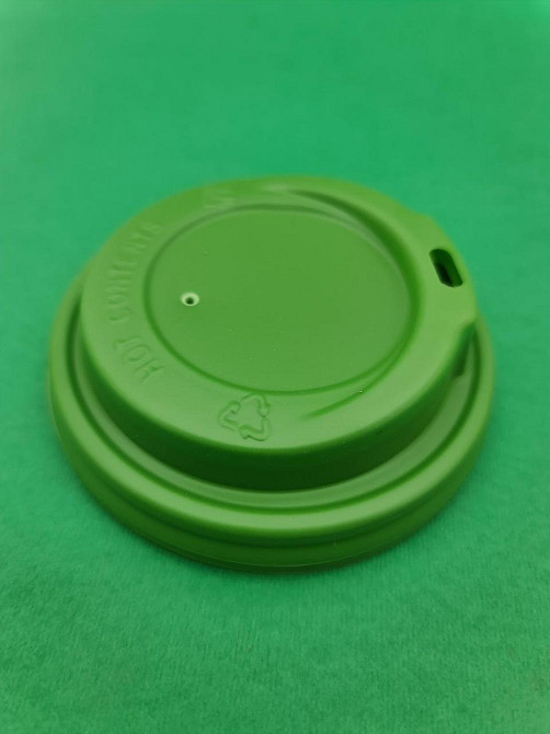 Кришка під стакан паперовий Ф90 (гар) зелена Маестро (50 шт) Харків - фото 1