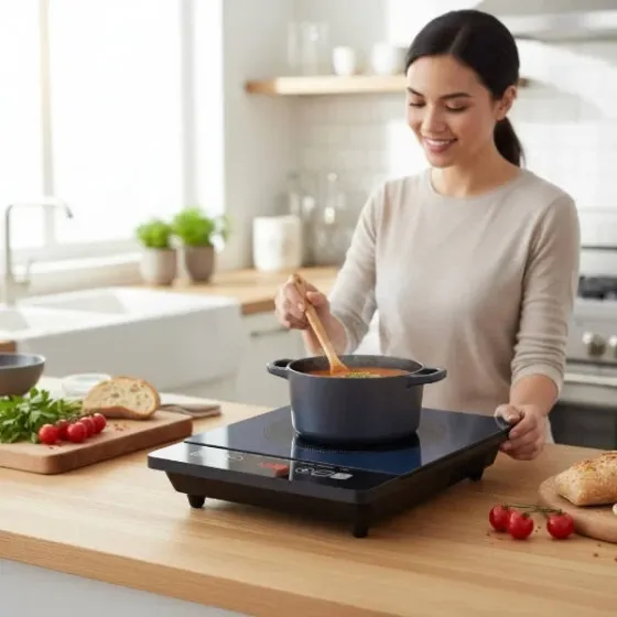 Індукційна плита SK-07048 2200 Вт, керамічна поверхня 28×28 см, компактна та потужна Одеса