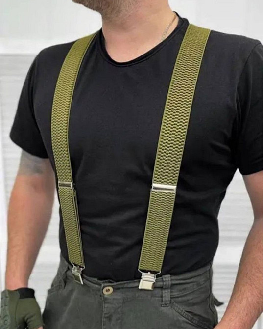 Підтяжки чоловічі тактичні чорні, сірі, коричневий, сині Київ - фото 2