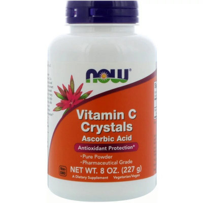 Витамин Now Foods Витамин С, Кристалы, Vitamin C Crystals, 8 oz (227 гр) (NOW-00790) Винница - изображение 1