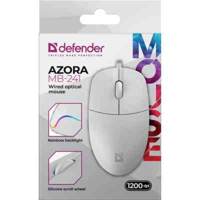 Мишка Defender Azora MB-241 LED USB White (52242) Вінниця