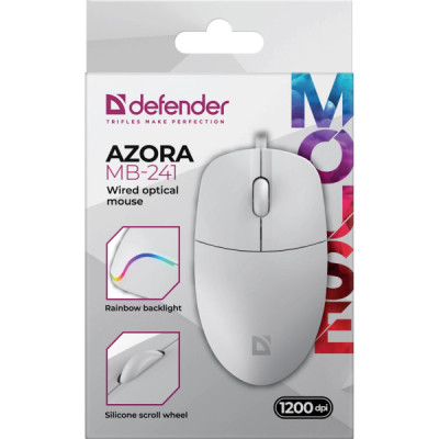 Мышка Defender Azora MB-241 LED USB White (52242) Винница - изображение 4