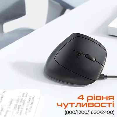 Мишка Meetion BTM008 Wireless/Bluetooth Black (MT-BTM008-A) Вінниця