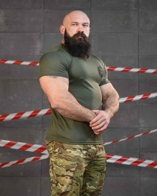 Тактична футболка потоотводная SABUR череп олива ВТ6557 Одеса - фото 3