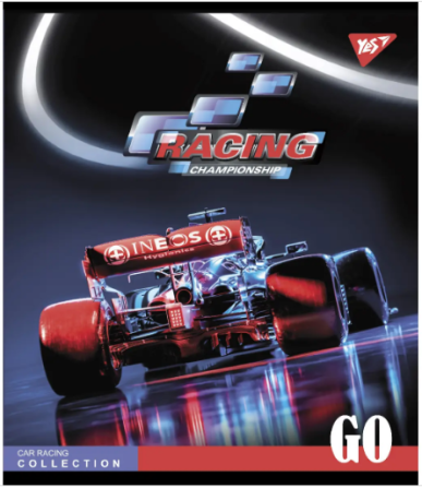 Зошит для записів А5/48 кл. "YES" "Racing championship" мат. ВДЛ+УФ-виб.+мікроембосінг 766863, шт Київ - фото 1