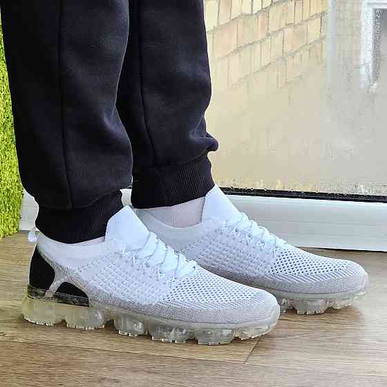 Кросівки в стилі N!ke VaporMax Білі Чоловічі Сірі Сіточка (розміри: 40,41,42,43,44,45) — 801 Дніпро