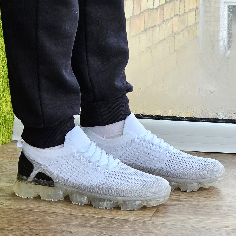 Кросівки в стилі N!ke VaporMax Білі Чоловічі Сірі Сіточка (розміри: 40,41,42,43,44,45) — 801 Дніпро - фото 6